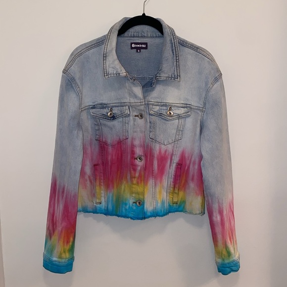 Tractr BLU Tie Dye Jean Jacket - Picture 2 of 3